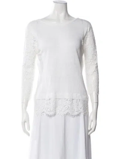 Pre-owned Generation Love Linen Crew Neck Sweater In White