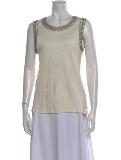 Pre-owned Generation Love Linen Crew Neck Top In Gray