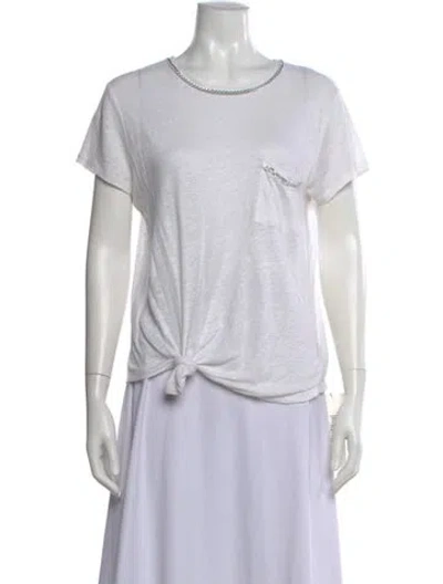 Pre-owned Generation Love Linen Crew Neck T-shirt In White