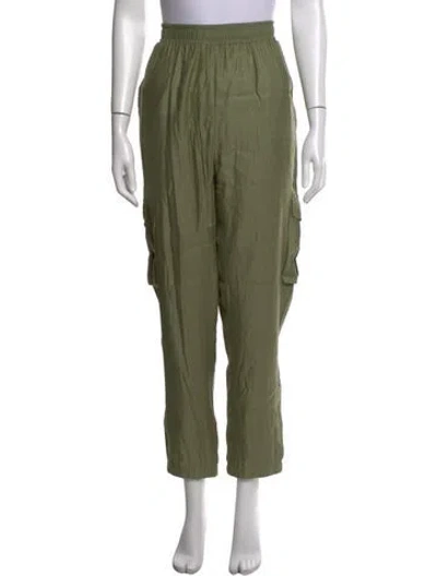 Pre-owned Generation Love Linen Straight Leg Pants W/ Tags In Green