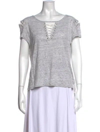 Pre-owned Generation Love Linen V-neck T-shirt In Multicolor