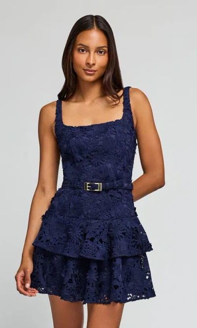 Generation Love Lisette 3d Lace Dress In Blue