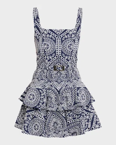Generation Love Lisette Cotton Eyelet Mini Dress In Blue