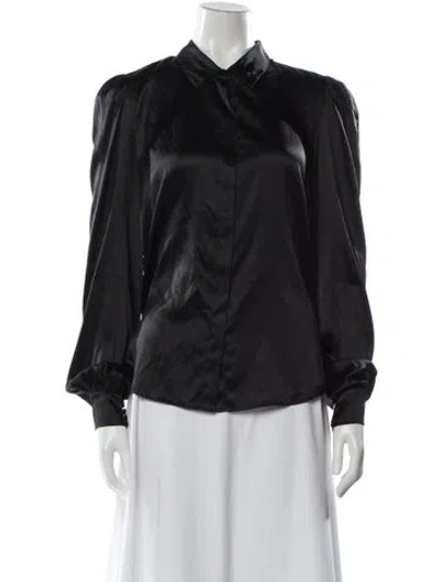 Pre-owned Generation Love Long Sleeve Blouse In Black