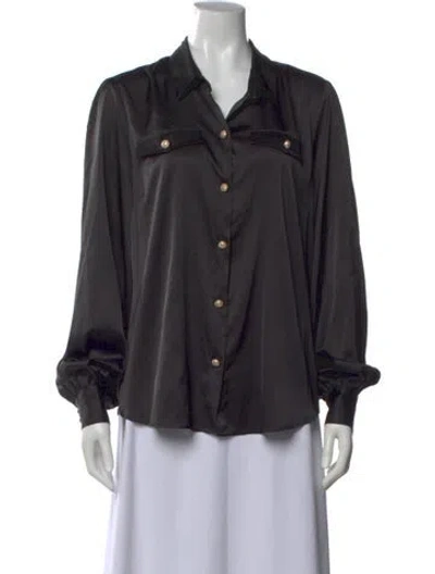 Pre-owned Generation Love Long Sleeve Blouse In Black