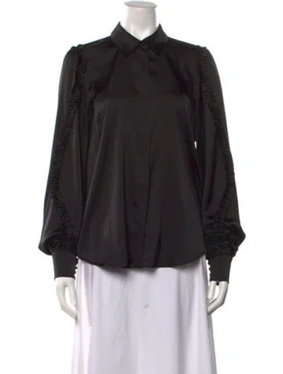 Pre-owned Generation Love Long Sleeve Blouse In Black