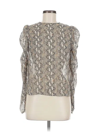 Pre-owned Generation Love Long Sleeve Blouse In Brown