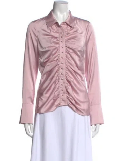 Pre-owned Generation Love Long Sleeve Blouse In Pink