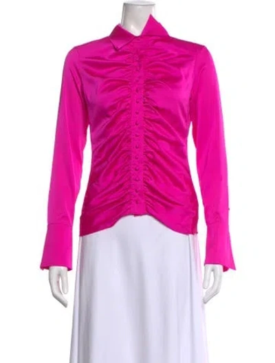 Pre-owned Generation Love Long Sleeve Blouse In Pink
