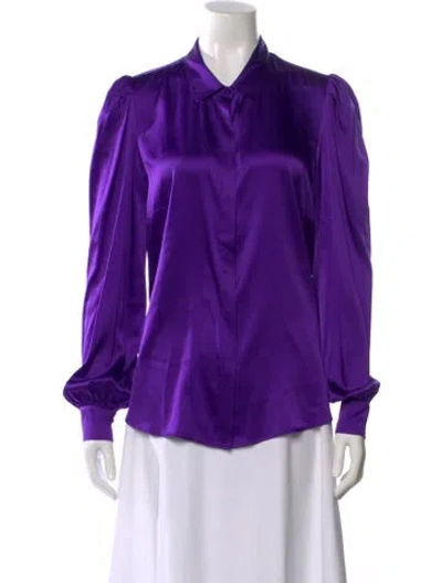 Pre-owned Generation Love Long Sleeve Blouse In Purple