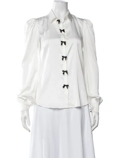 Pre-owned Generation Love Long Sleeve Blouse In White