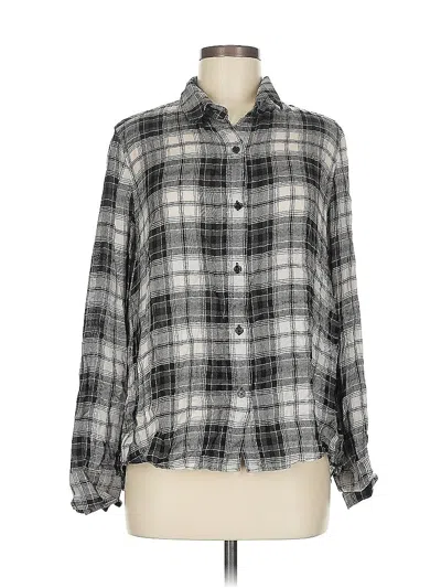 Pre-owned Generation Love Long Sleeve Button Down Shirt In Gray