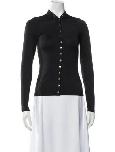 Pre-owned Generation Love Long Sleeve Button-up Top In Black