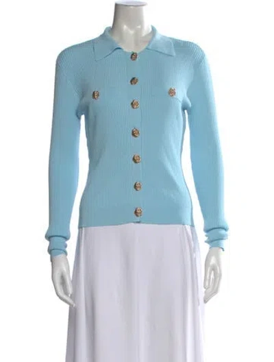 Pre-owned Generation Love Long Sleeve Button-up Top In Blue