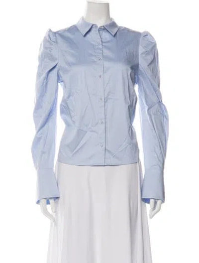 Pre-owned Generation Love Long Sleeve Button-up Top W/ Tags In Blue