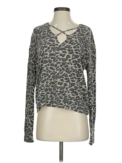 Pre-owned Generation Love Long Sleeve Henley Shirt In Gray