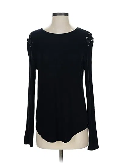 Pre-owned Generation Love Long Sleeve Top Black Boatneck Tops