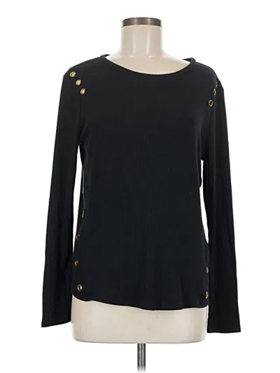 Pre-owned Generation Love Long Sleeve Top Black Boatneck Tops
