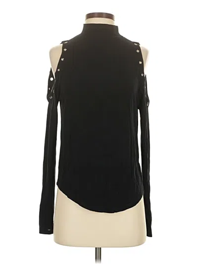 Pre-owned Generation Love Long Sleeve Top Black Cold Shoulder Neckline Tops