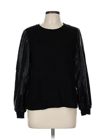 Pre-owned Generation Love Long Sleeve Top Black Crew Neck Tops