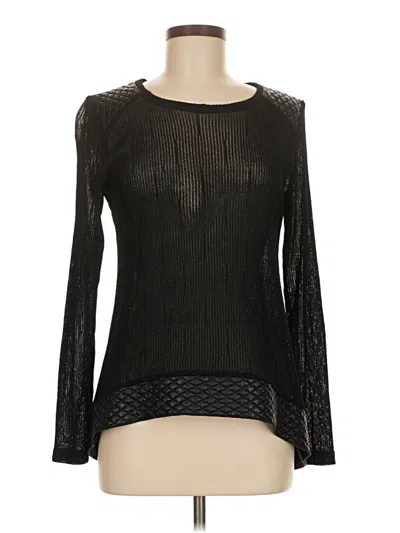 Pre-owned Generation Love Long Sleeve Top Black Keyhole Neckline Tops