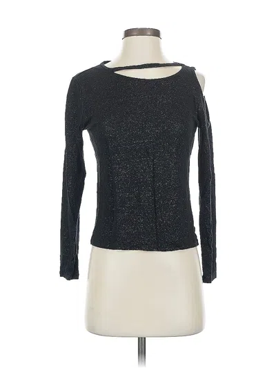 Pre-owned Generation Love Long Sleeve Top Gray Keyhole Neckline Tops