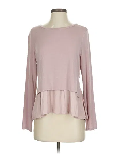 Pre-owned Generation Love Long Sleeve Top Pink Boatneck Tops