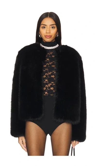 Generation Love Lucas Faux Fur Jacket In Black