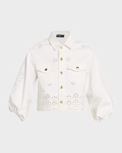 Generation Love Lumere Embroidered Denim Jacket In Blue