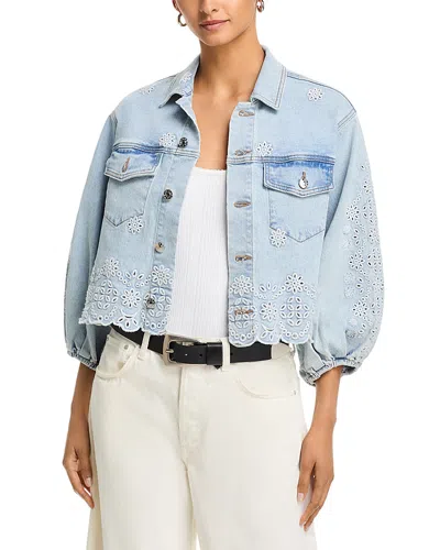 Generation Love Lumere Embroidered Denim Jacket In Blue