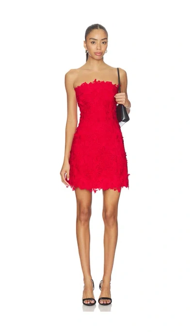 Generation Love Lydia 3d Lace Dress In Red
