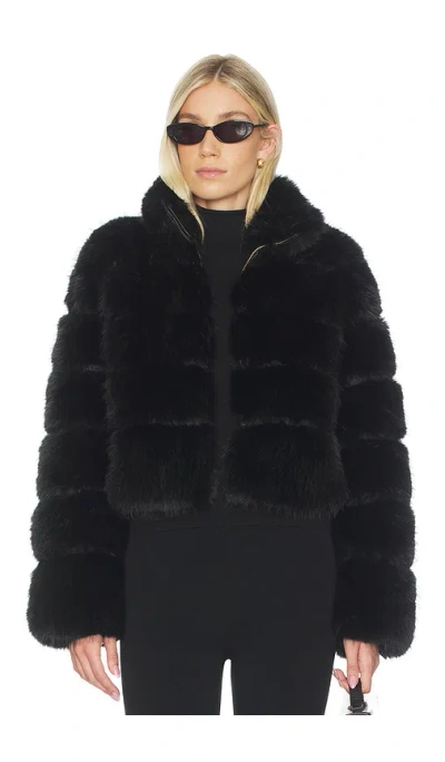 Generation Love Lyla Faux Fur Jacket In Black