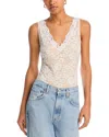 Generation Love Lynn Lace Thong Bodysuit White/beige In White/beige
