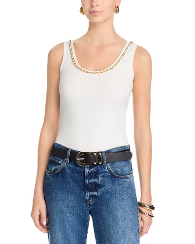 Generation Love Mabel Chain Trim Top In White