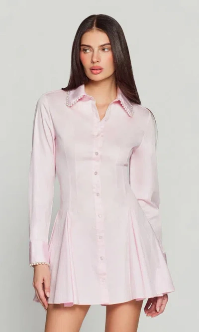 Generation Love Maple Pearl Poplin Dress In Pink