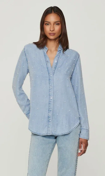 Generation Love Marcello Pearl Denim Shirt In Blue