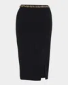 Generation Love Margery Chain Crepe Midi Skirt In Black