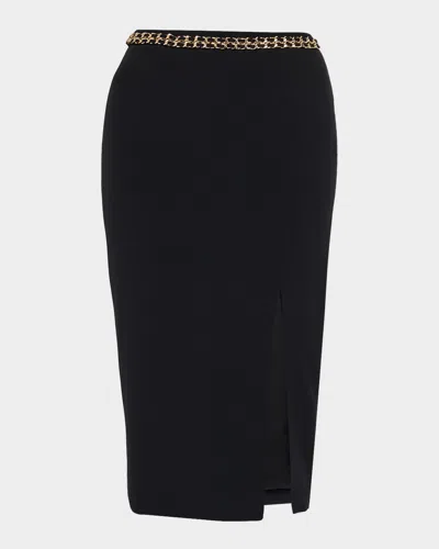 Generation Love Margery Chain Crepe Midi Skirt In Black
