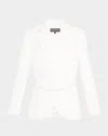 Generation Love Martina Belted Crepe Blazer In White