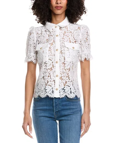 Generation Love Maude Lace Shirt In White