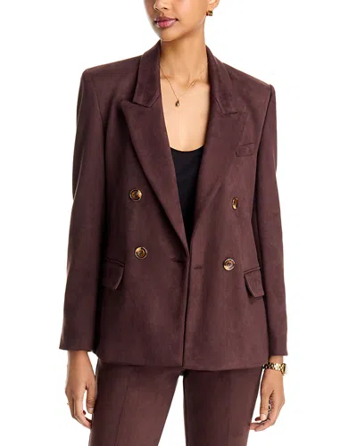 Generation Love Maverick Faux Suede Blazer In Burgundy