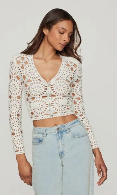 Generation Love Melody Crochet Cardigan In White