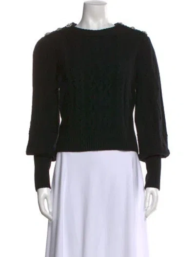 Pre-owned Generation Love Merino Wool Crew Neck Sweater In Black