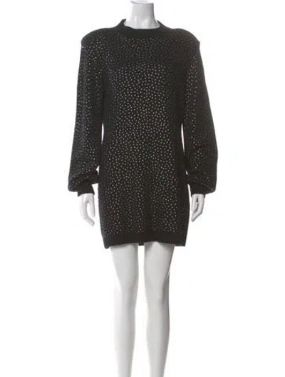 Pre-owned Generation Love Merino Wool Mini Dress In Black