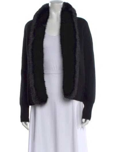 Pre-owned Generation Love Merino Wool Open Front Sweater W/ Tags In Black