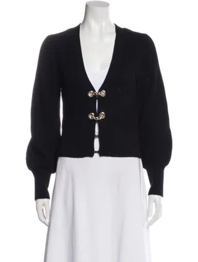 Pre-owned Generation Love Merino Wool V-neck Sweater In Blue