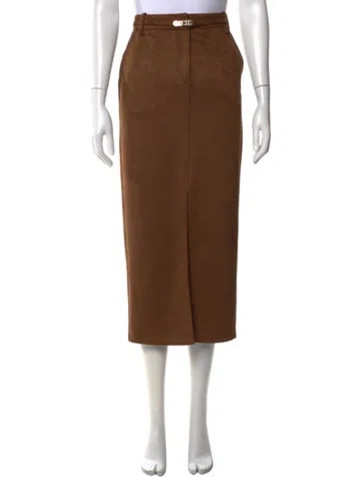 Pre-owned Generation Love Midi Length Skirt In Brown