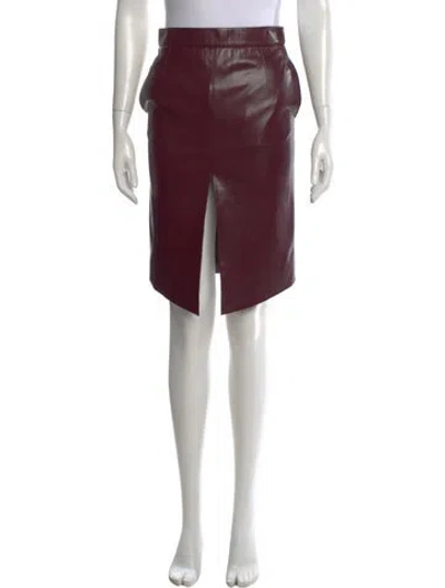 Pre-owned Generation Love Midi Length Skirt In Burgundy