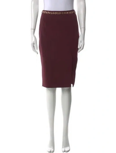Pre-owned Generation Love Midi Length Skirt In Burgundy