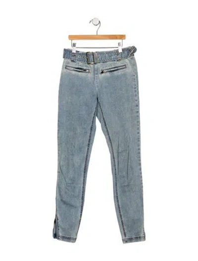 Pre-owned Generation Love Mid-rise Skinny Leg Jeans In Blue